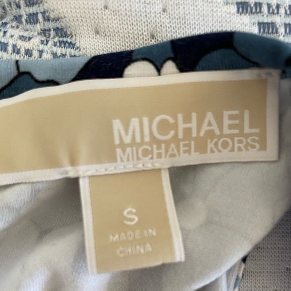 Michael Kors Floral Blue Cold Shoulder Dress - Picture 4 of 4